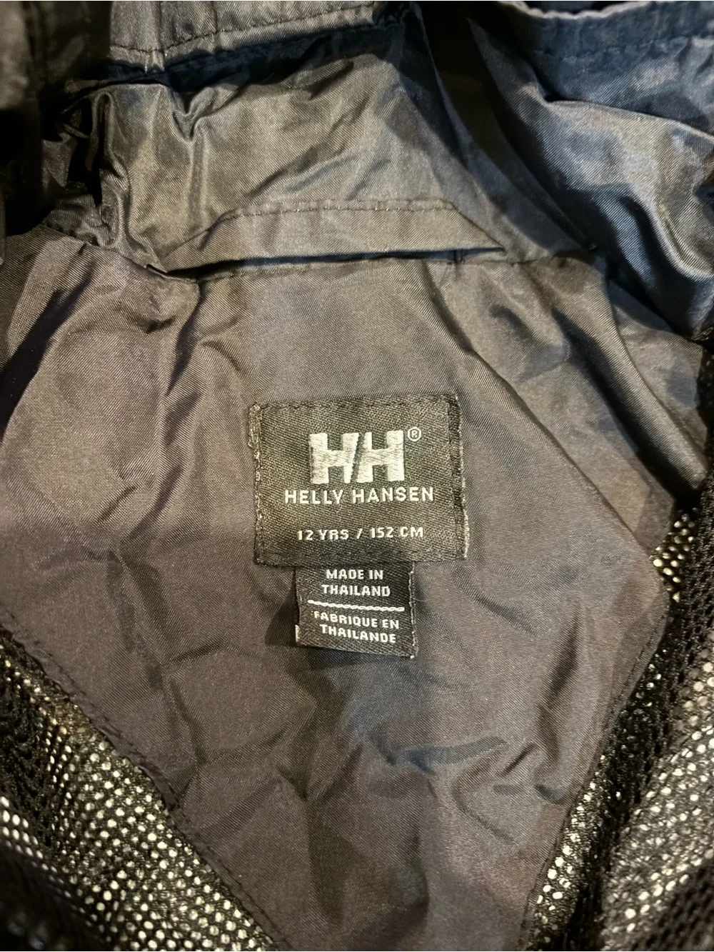 Kids Helly Hansen Black Hooded Windbreaker Jacket